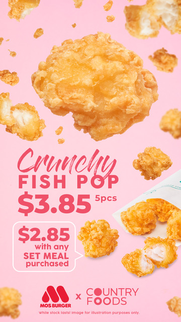 MOS Burger and Country Foods Unveil New Crunchy Fish Pops [limited-time only] - Alvinology