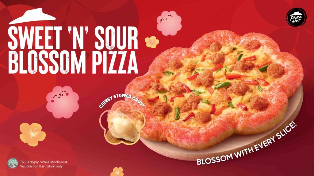 Celebrate Lunar New Year with Pizza Hut Singapore's Sweet ‘N’ Sour Blossom Pizza and More Festive Treats - Alvinology