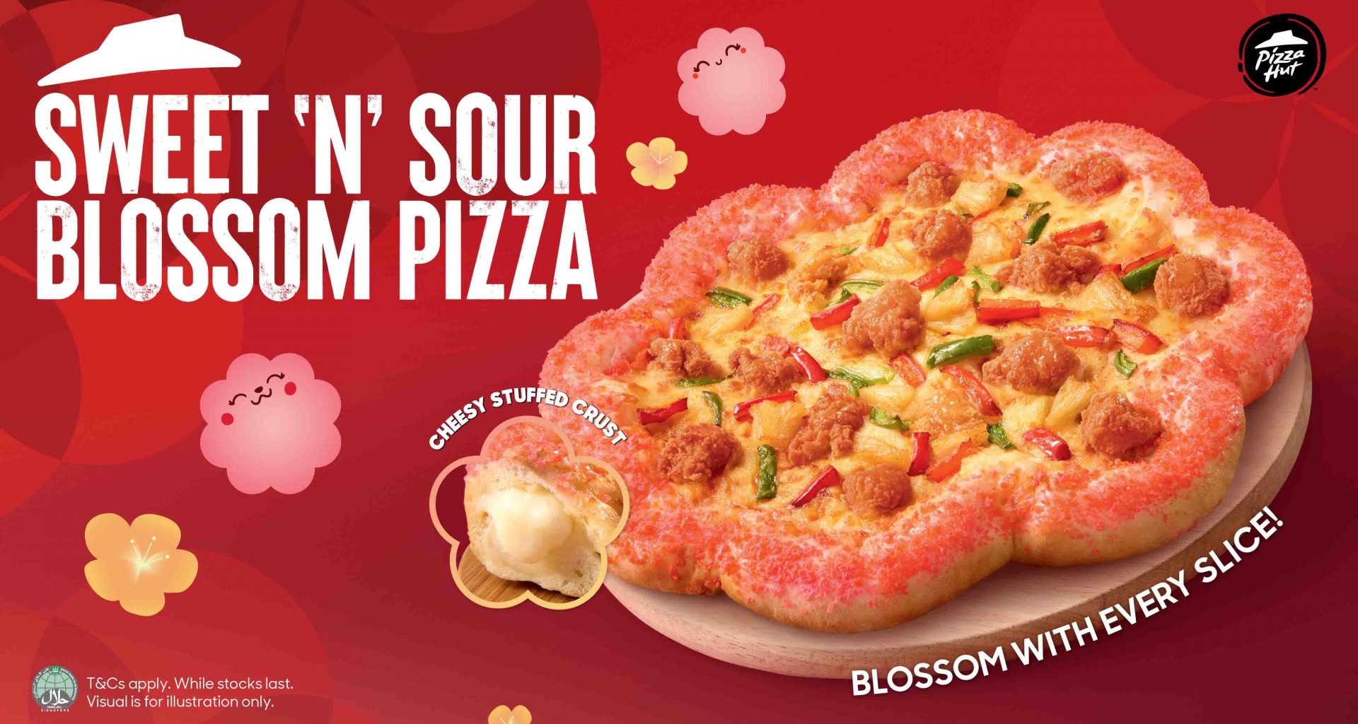 Celebrate Lunar New Year with Pizza Hut Singapore's Sweet ‘N’ Sour Blossom Pizza and More Festive Treats - Alvinology