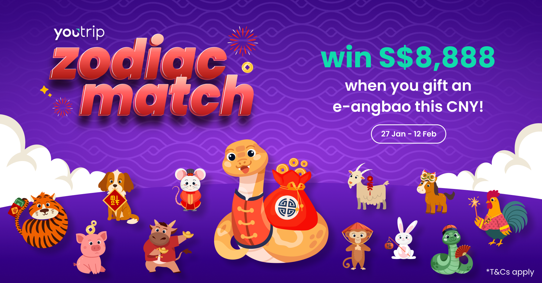 Celebrate Chinese New Year with YouTrip’s E-Angbao Zodiac Match for a Chance to Win S$8,888 - Alvinology