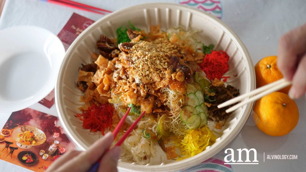 Entrepôt’s LNY Specials Deliver Smoky Charcoal Flavours and Playful Twists with a Golden Serpent Yusheng and White Serpent’s Elixir Cocktail featuring Oldenlandia Water (蛇草水) - Alvinology