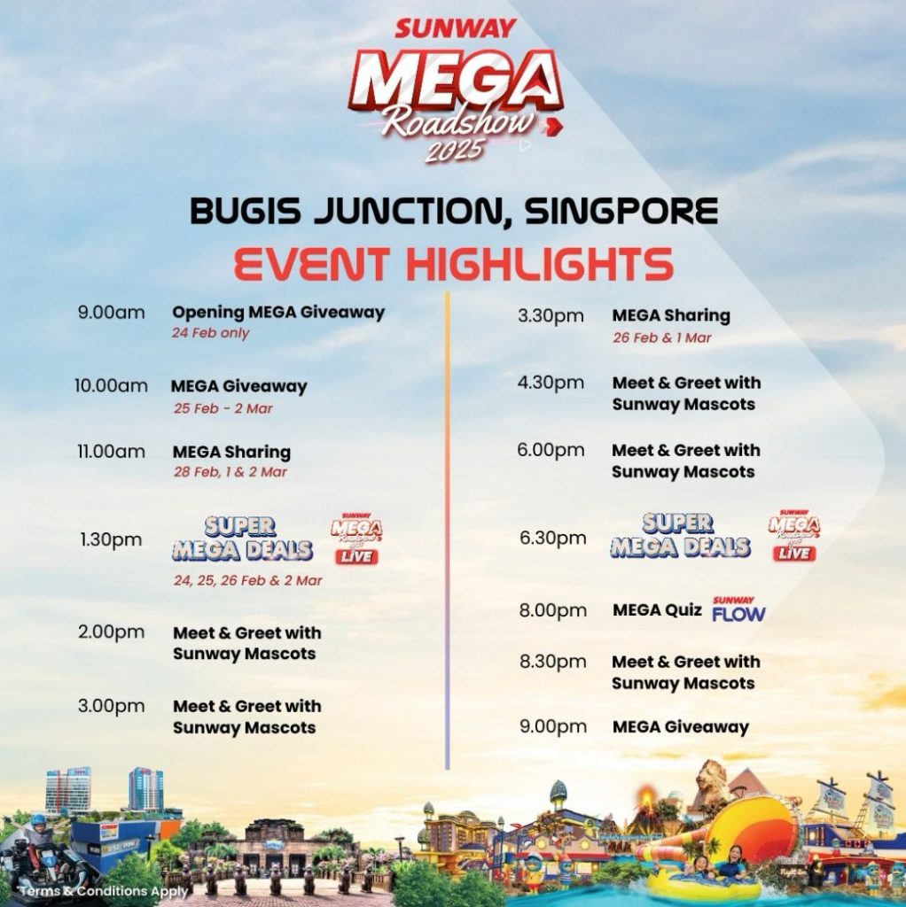 [Promo Alert] Sunway MEGA Roadshow 2025 Brings Unbeatable Malaysia Travel Deals to Bugis Junction in Singapore - Alvinology