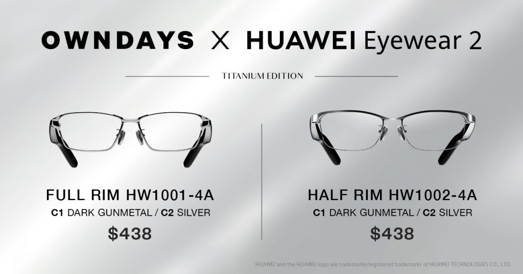OWNDAYS x HUAWEI Eyewear 2 Unveils Sleek Titanium Edition - Alvinology