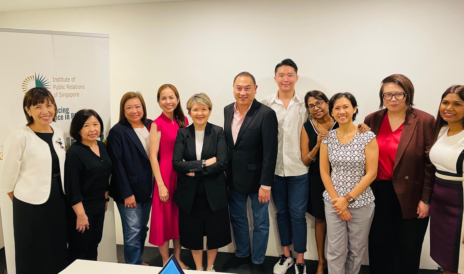 IPRS elects new President and Council for 2025/27 term Members of the Institute of Public Relations of Singapore Council 2025/27. Left to right: Serene Loo, Felicia Wee, Vanessa Wan, Cindy Lee, Koh Juat Muay, President Ross Gan (centre), Selvi R, Juliet Samraj, Jeanie Lee and Jini Pillai.