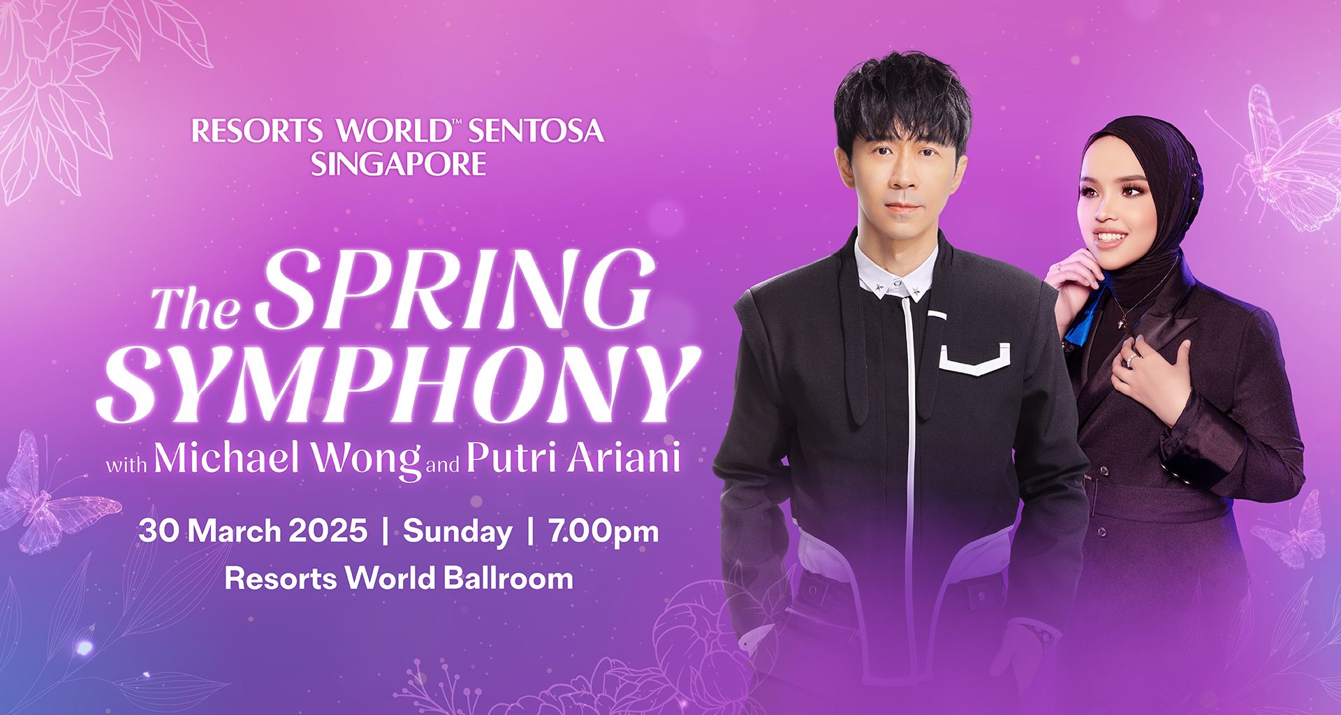 Michael Wong & Putri Ariani to Headline The Spring Symphony at Resorts World Sentosa - Alvinology