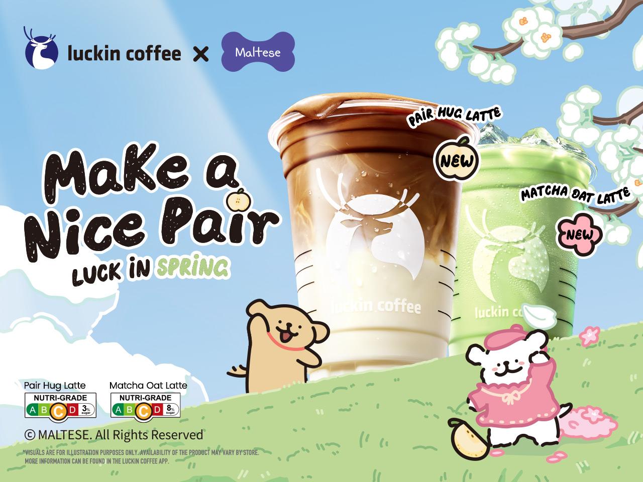 Luckin Coffee x Maltese Unveil the Pear-fect Pair Hug Latte for Spring - Alvinology