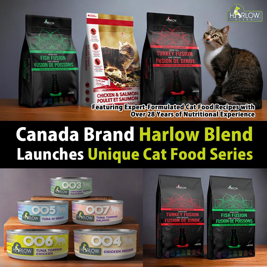 Canada Brand Harlow Blend Launches Unique Cat Food Series Canada Brand Harlow Blend Launches Unique Cat Food Series Featuring Expert-Formulated Cat Food Recipes with Over 28 Years of Nutritional Experience