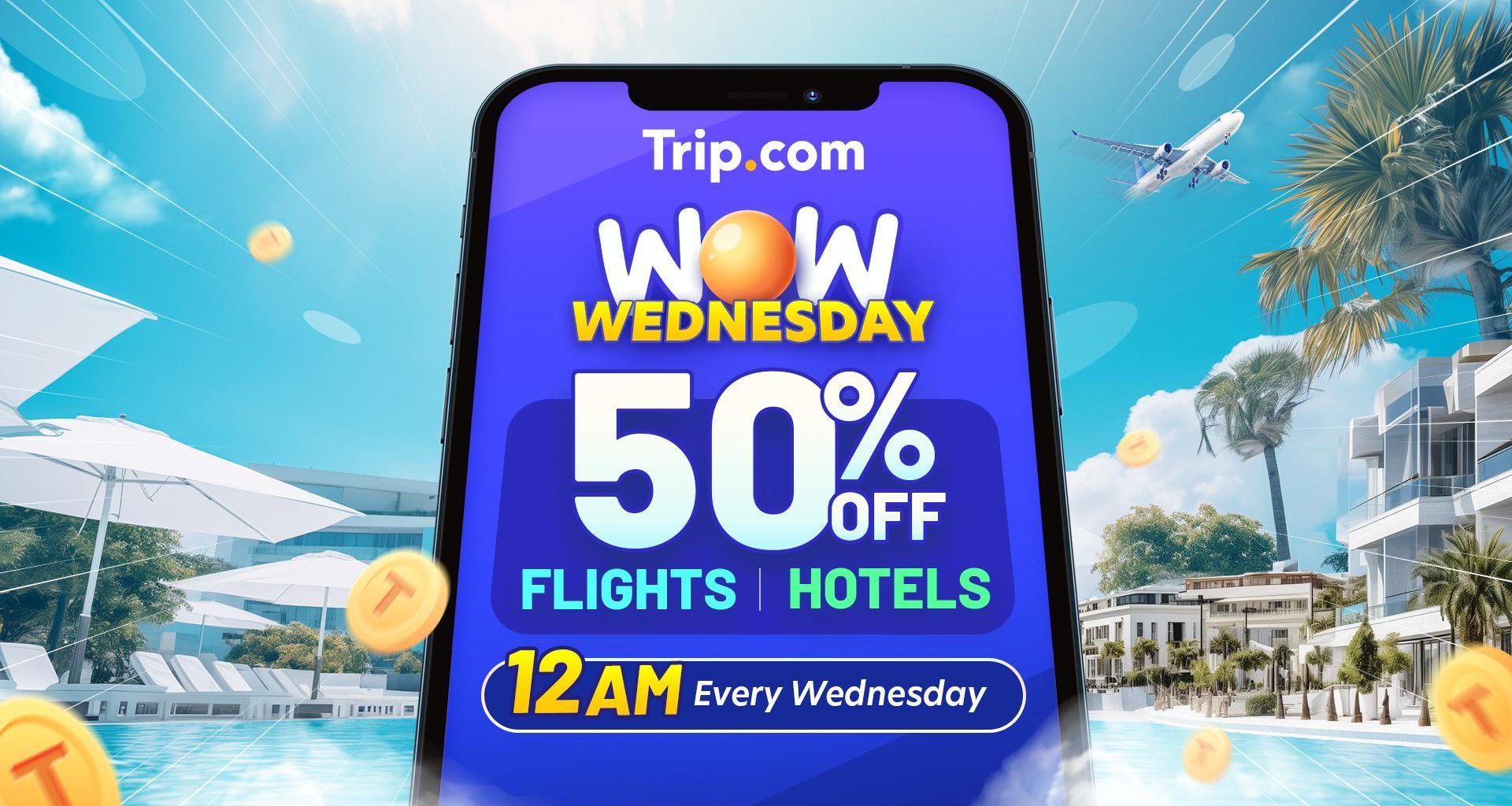 Score Up to 50% Off Flights and Hotels Every Week with New Wow Wednesday Deals - Alvinology