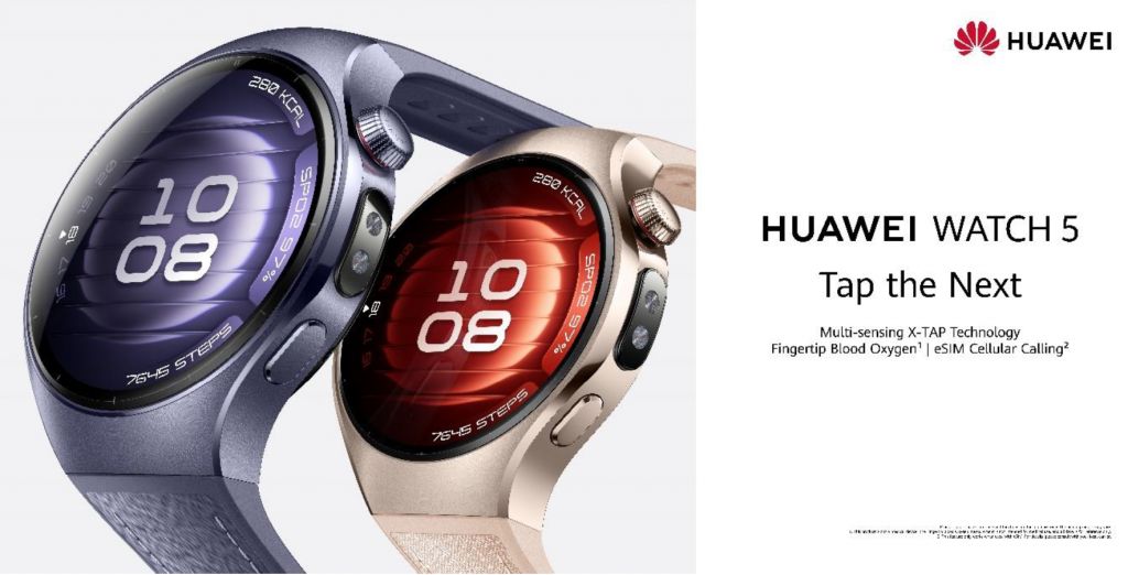 HUAWEI Launches WATCH 5: Next-Gen Wearable with Breakthrough Fingertip Health Monitoring and Gesture Control - Alvinology
