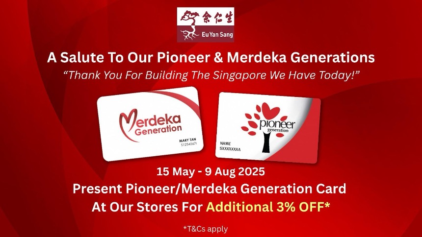 Eu Yan Sang Celebrates SG60 with Exclusive Privileges for Pioneer & Merdeka Generations - Alvinology