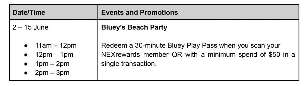 Catch Bluey’s Beach Party at NEX This June School Holidays - Alvinology