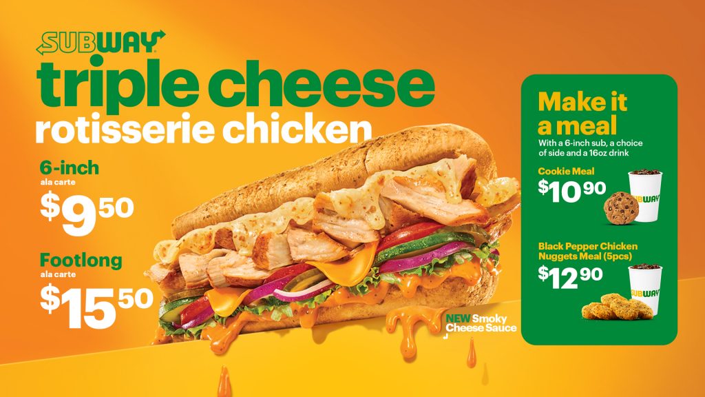 Say “Yes, Please” to Subway Singapore’s New Triple Cheese Rotisserie Chicken Sub — and Win Tasty Rewards - Alvinology