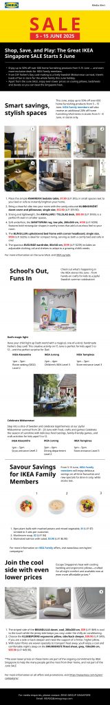 The Great IKEA Singapore SALE Returns with Up to 50% Off and Family Fun This June - Alvinology