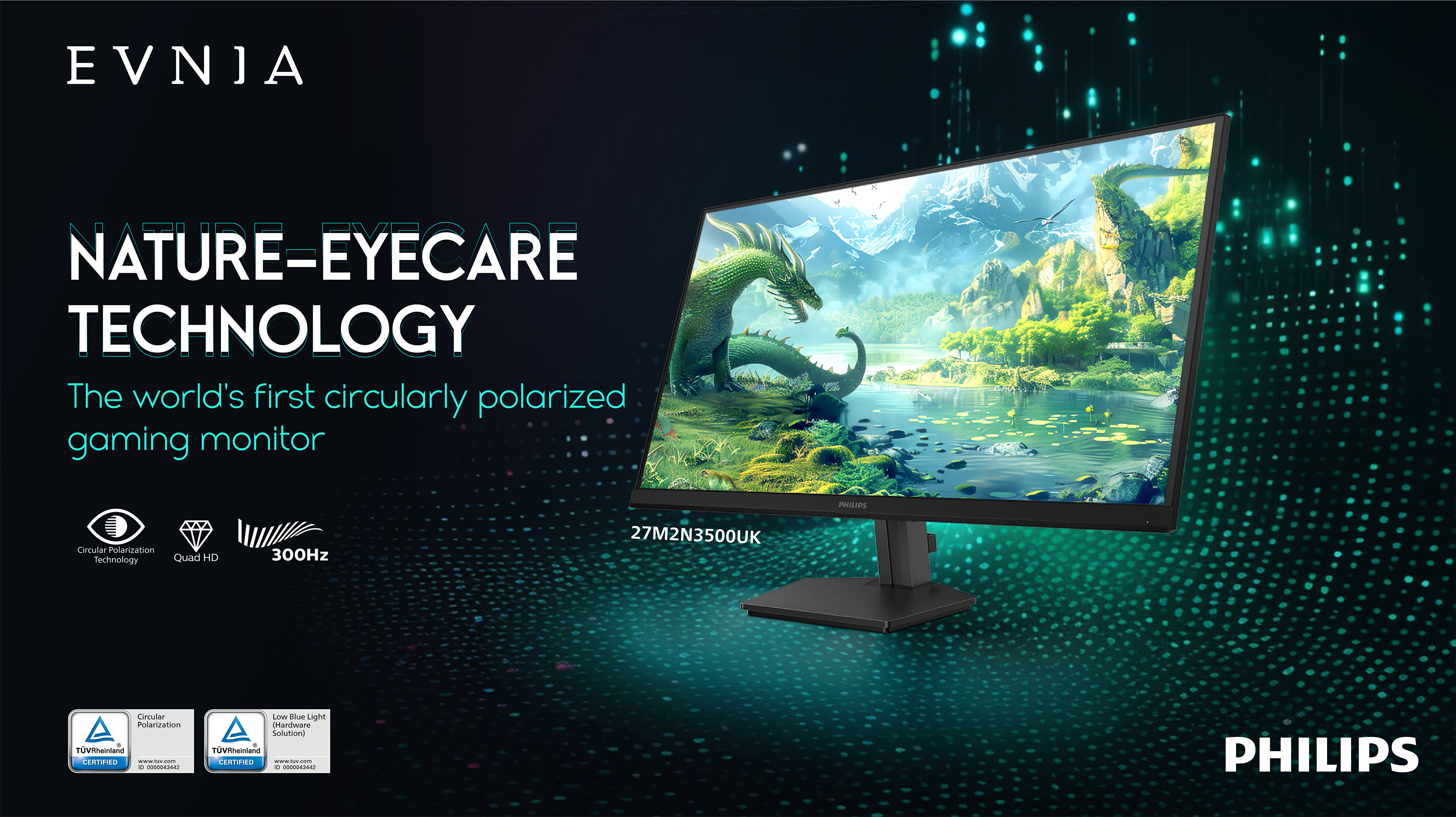 Evnia Launches the world's first 27M2N3500UK Circularly Polarized gaming monitor with Natural-Eye Care technology Evnia 27M2N3500UK