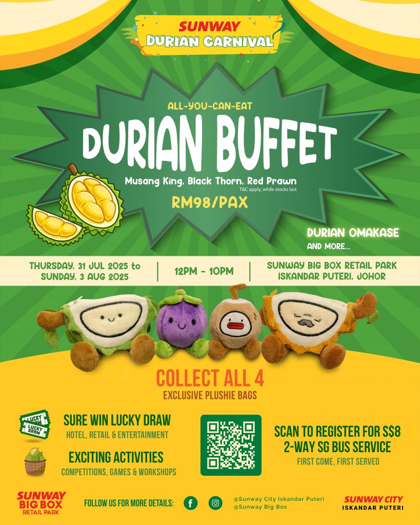 Sunway City Iskandar Puteri Hosts First-Ever Durian Carnival This July - Alvinology