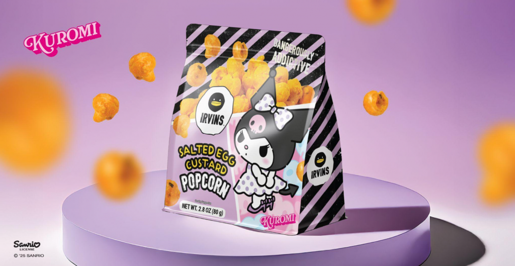 IRVINS x Kuromi Unleash a Dangerously Cute Treat with Limited-Edition Salted Egg Custard Popcorn - Alvinology