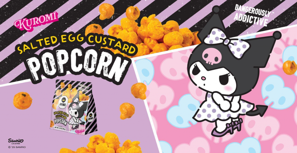 IRVINS x Kuromi Unleash a Dangerously Cute Treat with Limited-Edition Salted Egg Custard Popcorn - Alvinology
