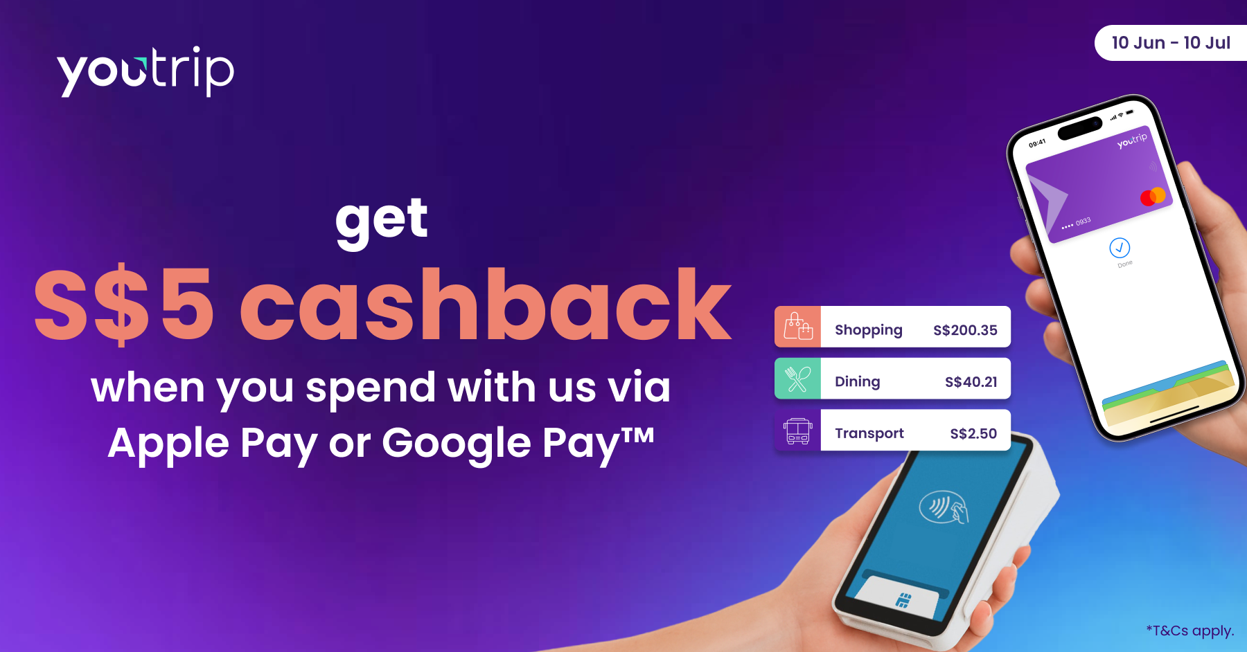 Tap and Win: YouTrip Offers S$5 Cashback and a Shot at an iPhone 16 Pro for Contactless Payments - Alvinology