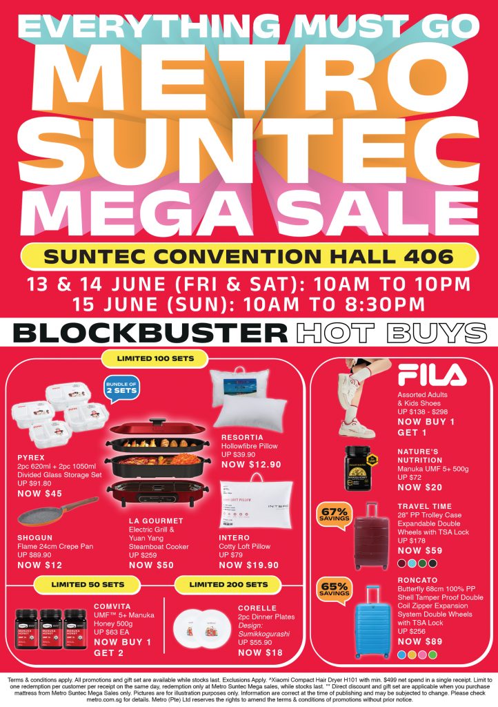 Everything Must Go! Metro’s Suntec Mega Sale Returns with Massive Deals and Exclusive Weekend Offers - Alvinology
