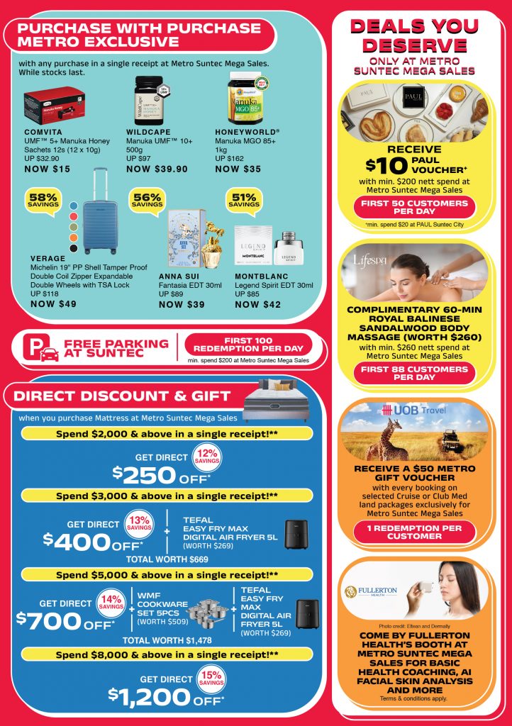Everything Must Go! Metro’s Suntec Mega Sale Returns with Massive Deals and Exclusive Weekend Offers - Alvinology