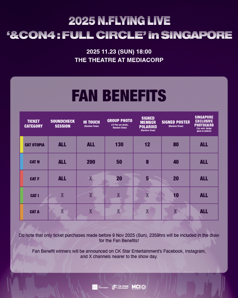 N.Flying to Make Explosive Singapore Debut with ‘&CON4 : FULL CIRCLE’ World Tour - Alvinology