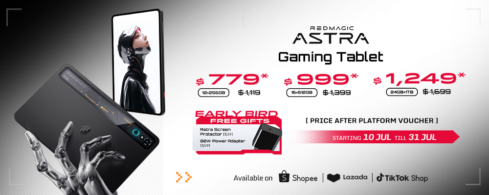 REDMAGIC Astra Gaming Tablet Launches in Singapore from SGD799 – A Powerhouse Built for Gamers REDMAGIC Astra Gaming Tablet Launches in Singapore from SGD799 – A Powerhouse Built for Gamers - Alvinology
