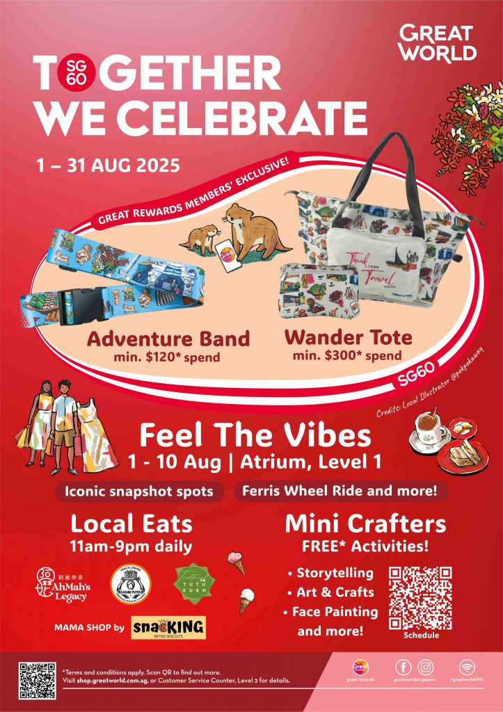 Great World Celebrates SG60 with Nostalgia, Food, and Family Fun All August Long - Alvinology