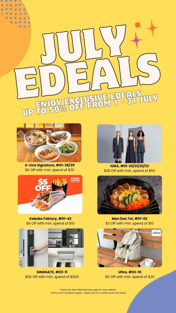 Big Rewards Await This July at West Mall: Up to 50% OFF eDeals, $20,000 Lucky Draw, and Fresh Dining at Eat@W - Alvinology