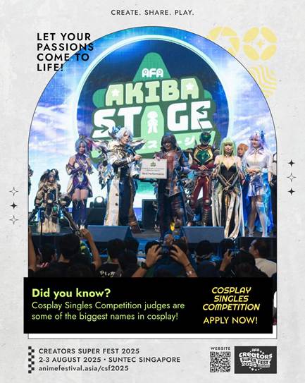AFA Creators Super Fest Singapore 2025 Returns with New Venue, Star Guests, and Expanded Highlights AFA Creators Super Fest Singapore 2025 Returns with New Venue, Star Guests, and Expanded Highlights - Alvinology