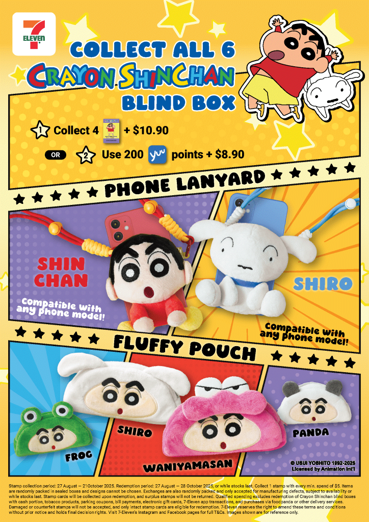 7-Eleven Brings the Mischief with Exclusive Crayon Shin-chan Collectibles in New Shop and Earn Stamps Programme - Alvinology