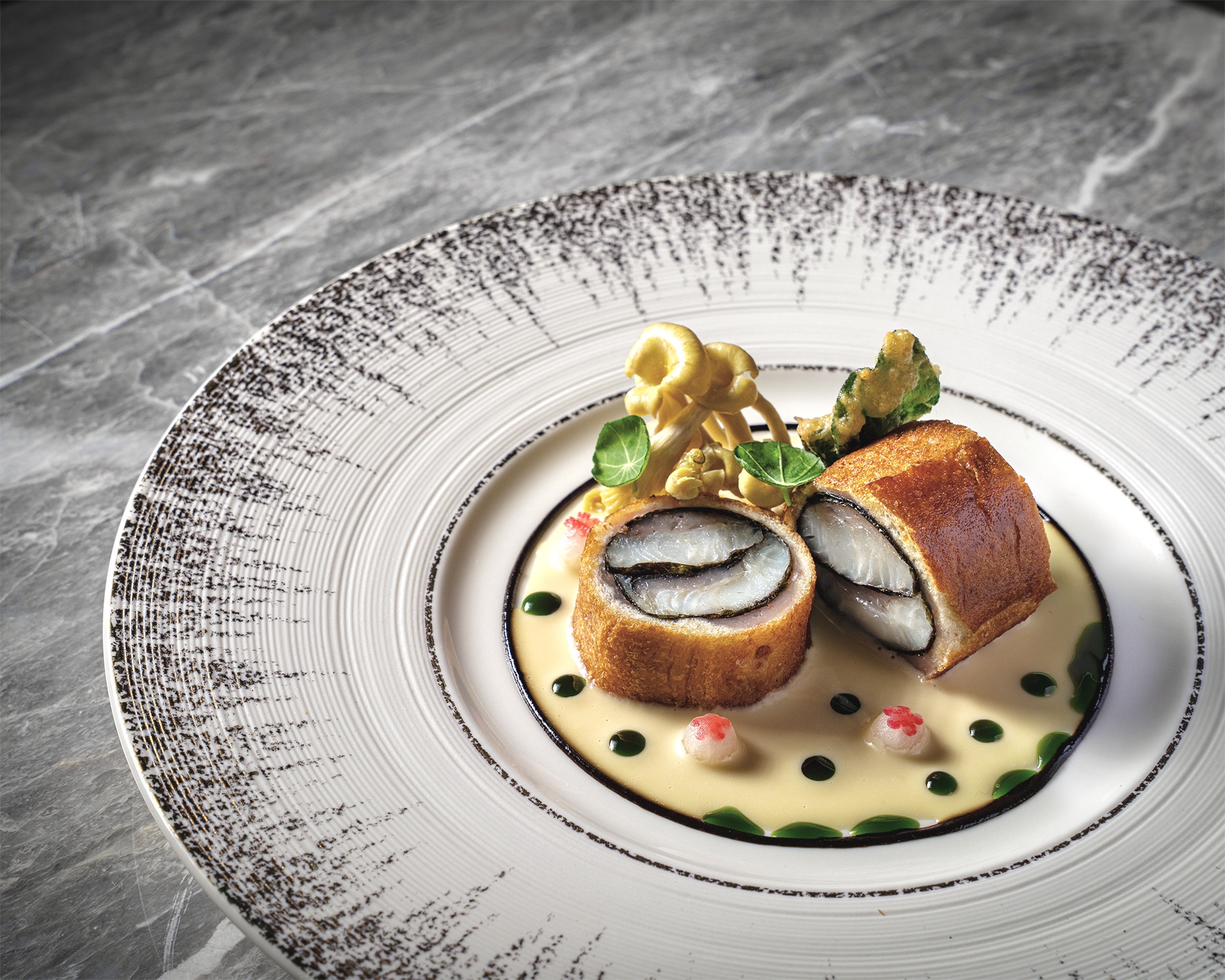 Enjoy a Golden Autumn of Glittering Rewards and Cultivated Indulgence at Galaxy Macau in Celebration of Golden Week Inspired by the popular Wellington dish, Truffle-Stuffed Dover Sole exemplifies the refinement and versatility of the truffle and is the key component of the Australian Winter Truffle Degustation Menu at The Ritz-Carlton Café.