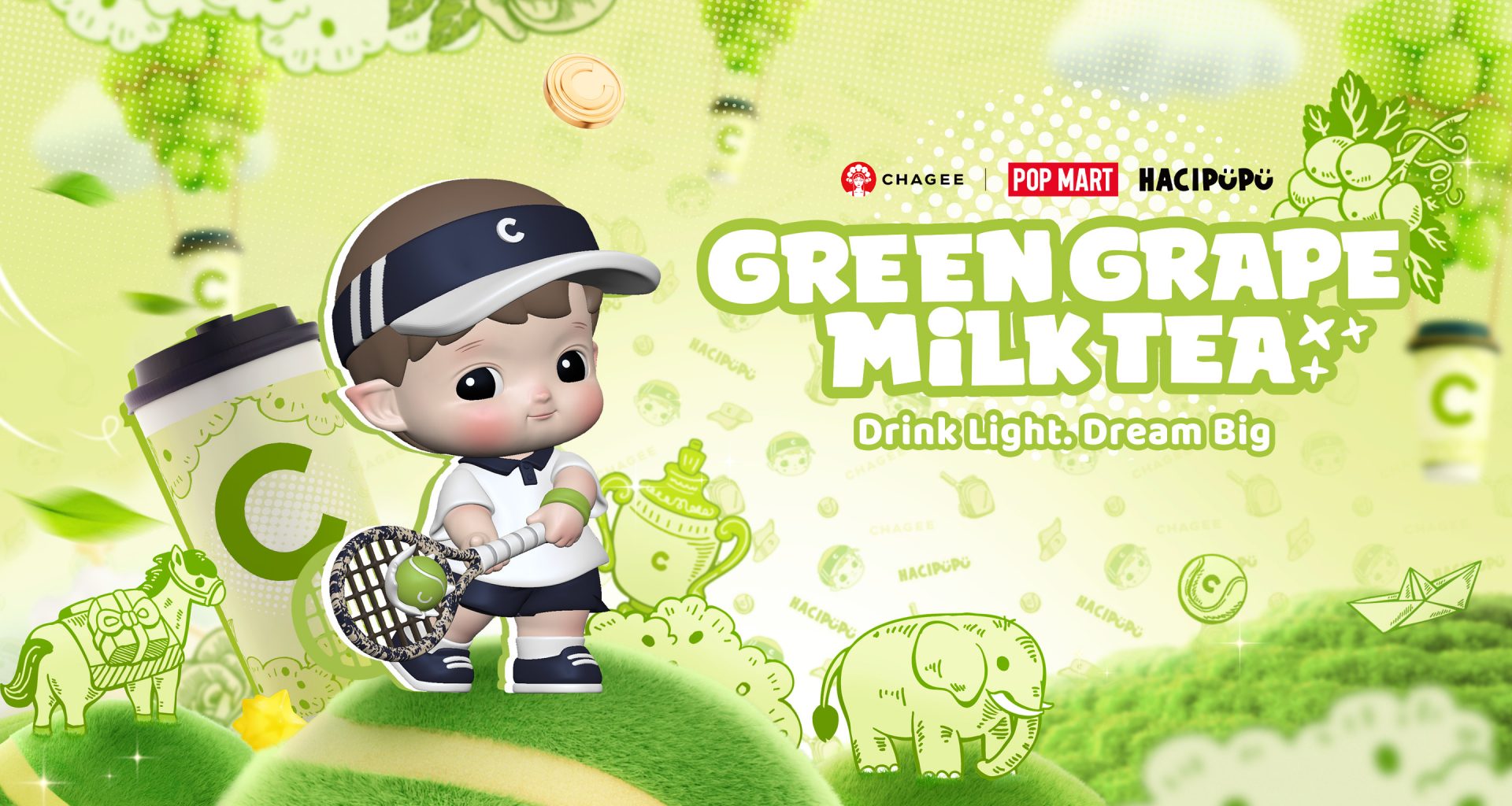 CHAGEE and POP MART’s Hacipupu Serve Up Limited-Edition Green Grape Milk Tea and Collectibles - Alvinology