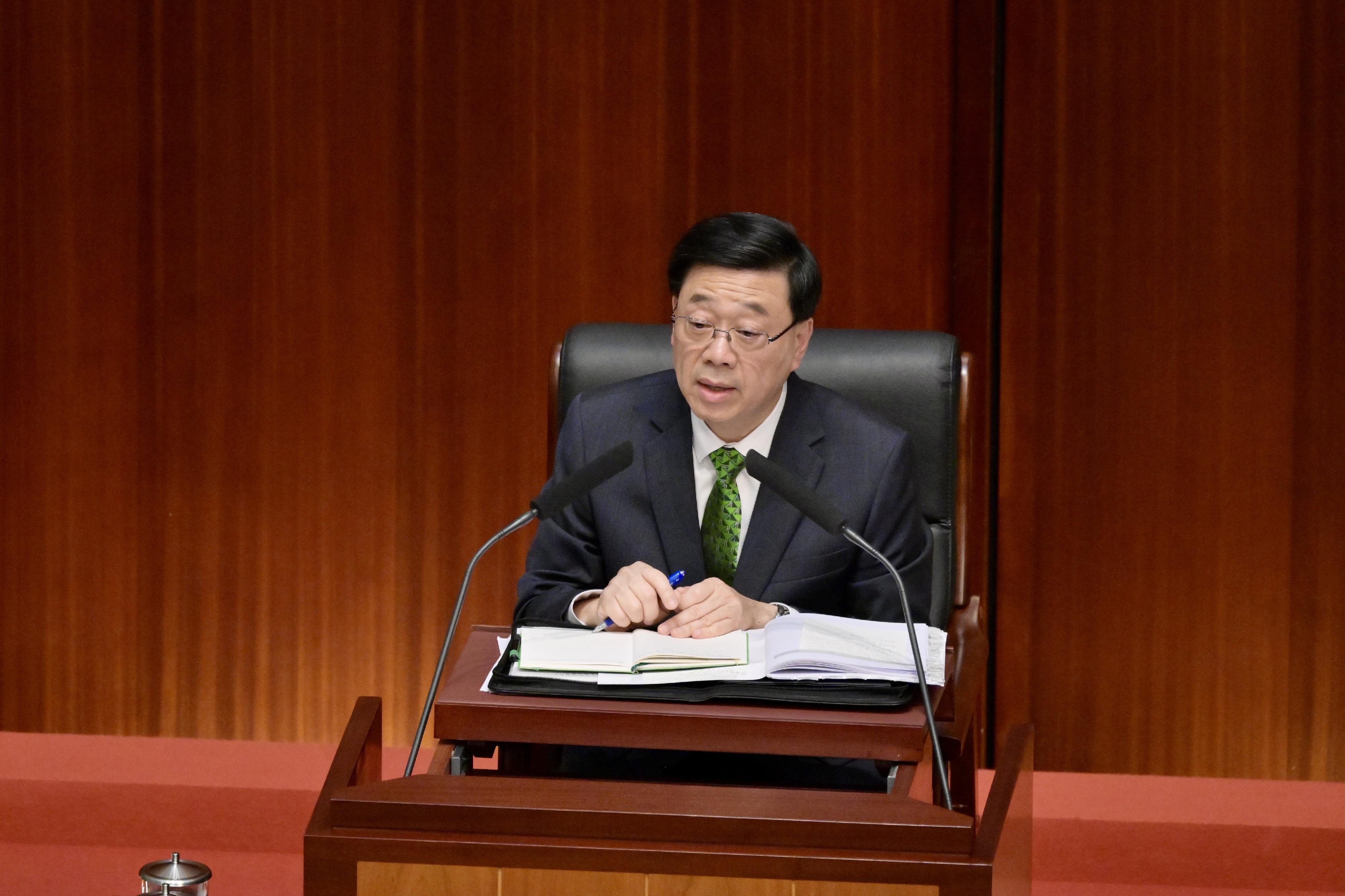 Policy Address by Hong Kong SAR’s Chief Executive John Lee: Building an international hub for business, investment and new industries Hong Kong SAR's Chief Executive John Lee attended the Legislative Council of Hong Kong SAR’s question and answer session on his 2025 Policy Address