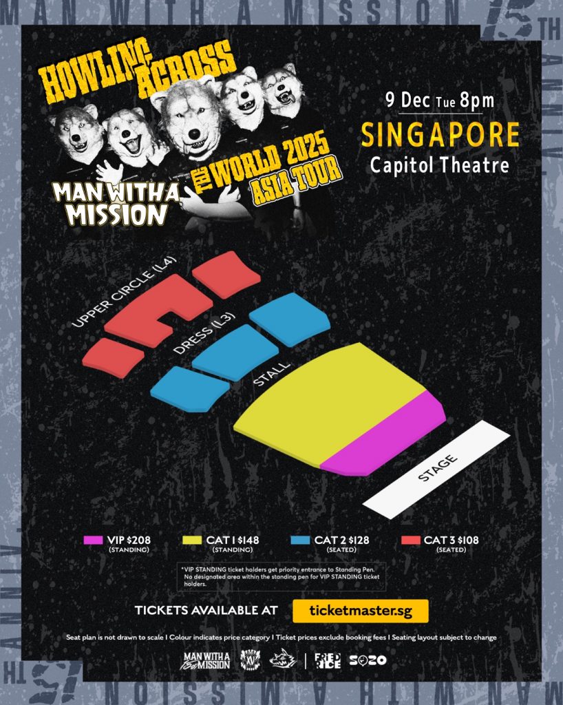MAN WITH A MISSION Returns to Singapore for Explosive 15th Anniversary Tour - Alvinology