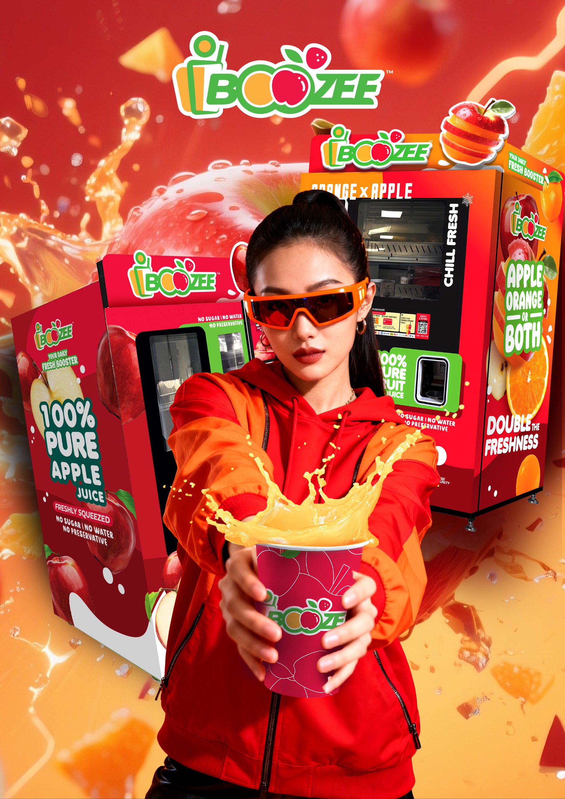 iBoozee Launches Asia’s First Smart Robotic Juice Machines in Singapore iBoozee, the ASEAN award-winning innovator, redefines freshness with its breakthrough Automated Dual Fruit Juice Machine.