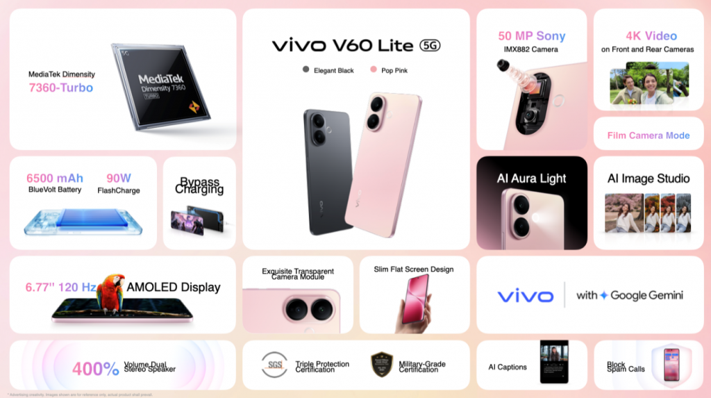 vivo V60 Lite 5G Launches in Singapore with Entertainment-First Features - Alvinology