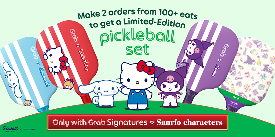 Grab Serves Up Adorable Fun with Limited-Edition Sanrio Pickleball Sets - Alvinology