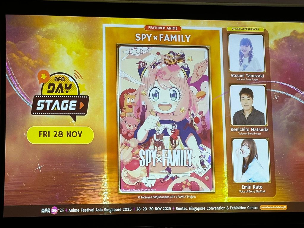 Anime Festival Asia Singapore 2025 Unveils Massive Line-Up of Exhibitors, Creators and Concerts Including SPYxFAMILY Cast, Bandai Namco, and TOHO Animation - Alvinology