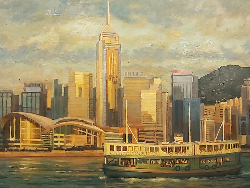 Hotel Artz Fair Unveils Global Lineup Featuring Basquiat Showcase and ULTRAMAN’s First-Ever Art Collaboration Outside Japan Star Ferry at Hong Kong Harbour (detail), Pip Todd-Warmoth, TANYA BAXTER CONTEMPORARY, Rooms 4507 & 4508