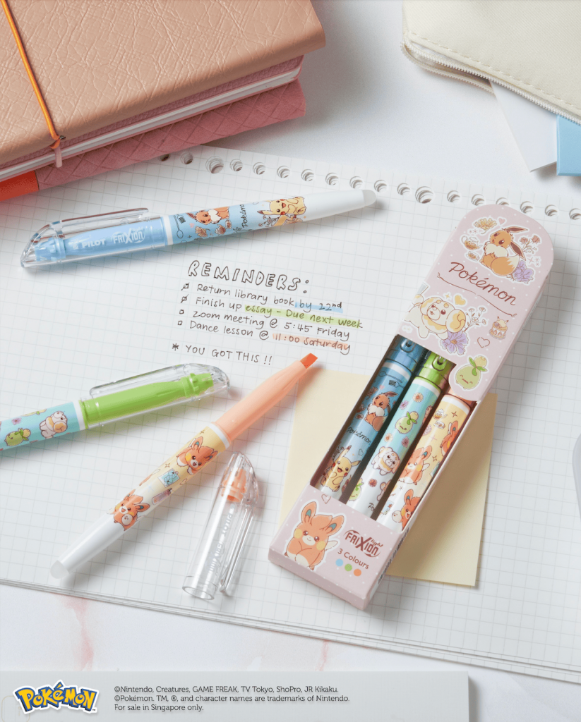 Pilot Pen Unveils Singapore-Exclusive Pokémon FriXion Series This November - Alvinology