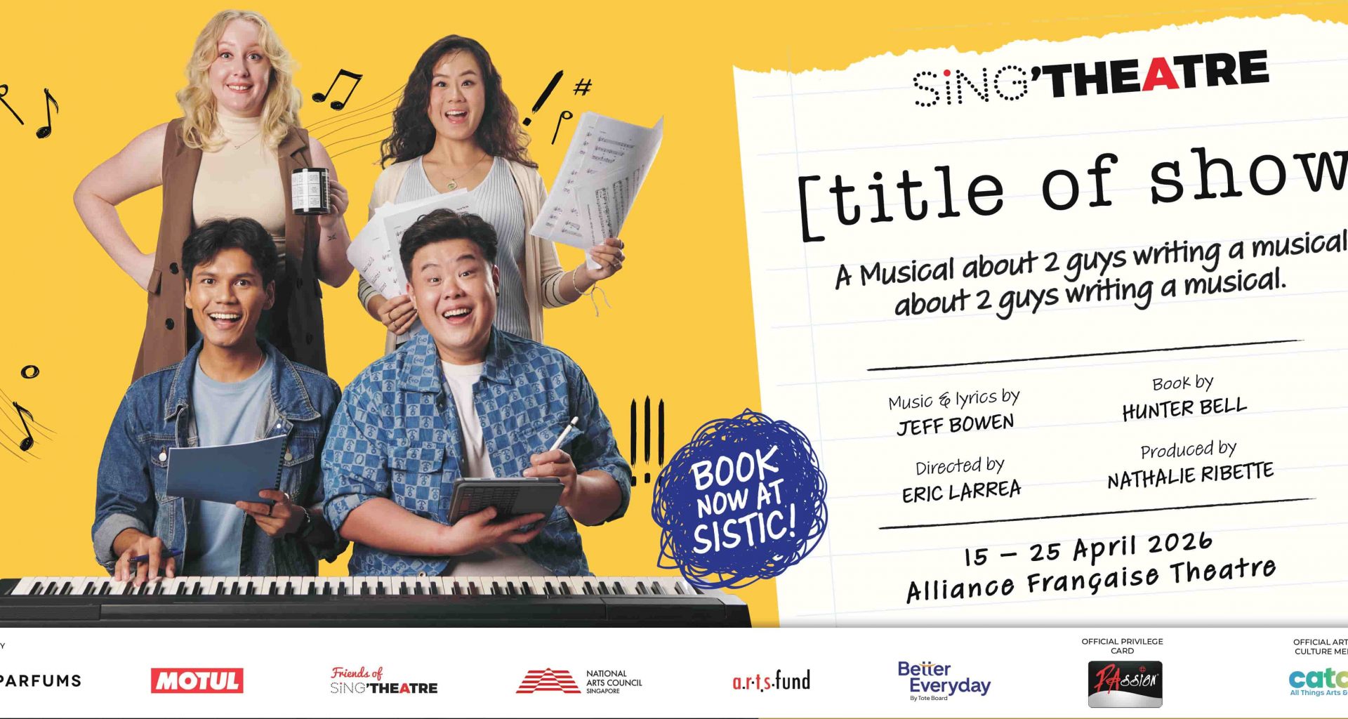 Sing’theatre Brings Meta-Musical Magic to Singapore with Tony-Nominated [title of show] This April - Alvinology