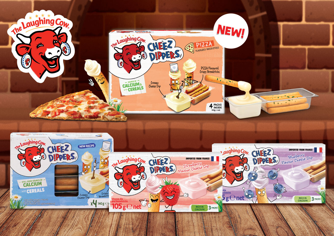 The Laughing Cow Debuts New Pizza-Flavoured Cheez Dippers With a Cheeky Collectible Twist - Alvinology