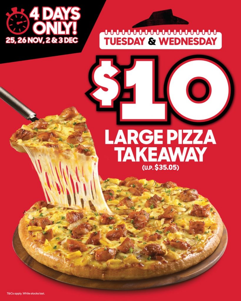 Pizza Hut’s $10 Takeaway Tuesday & Wednesday Deal Returns for Four Days Only - Alvinology
