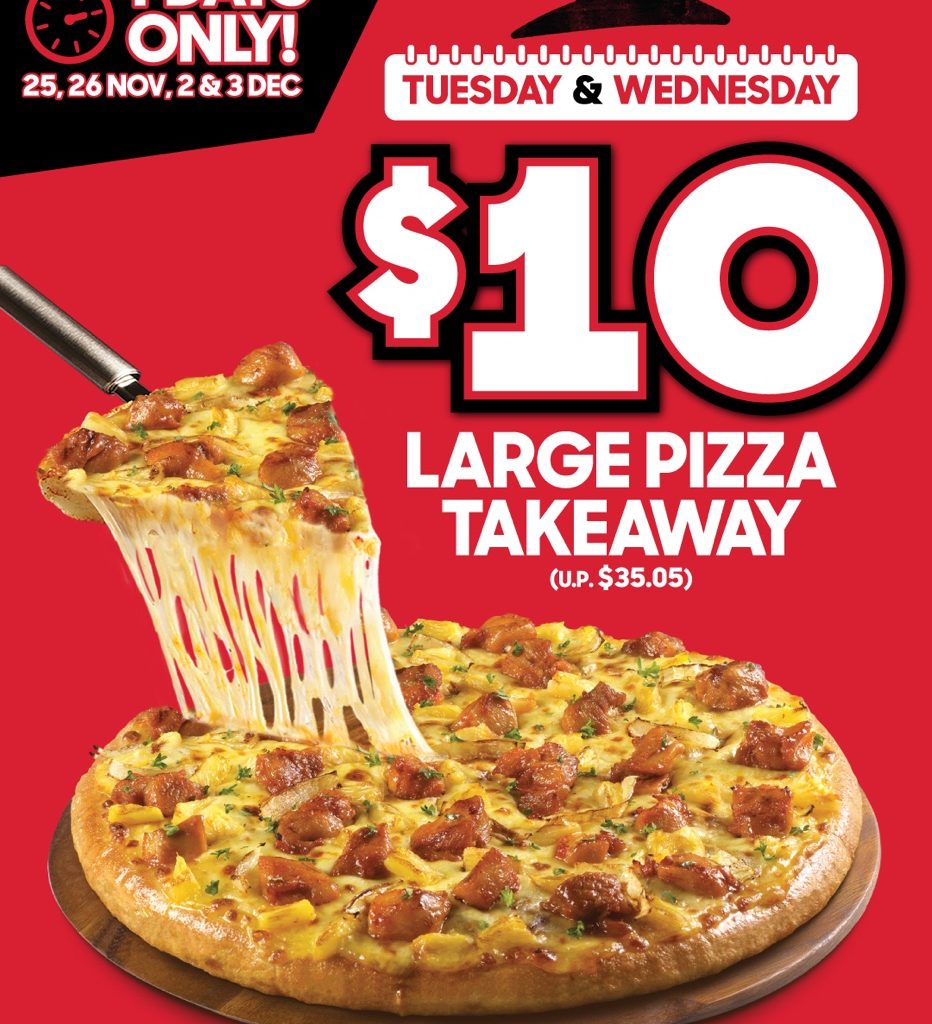 Pizza Hut’s $10 Takeaway Tuesday & Wednesday Deal Returns for Four Days Only - Alvinology