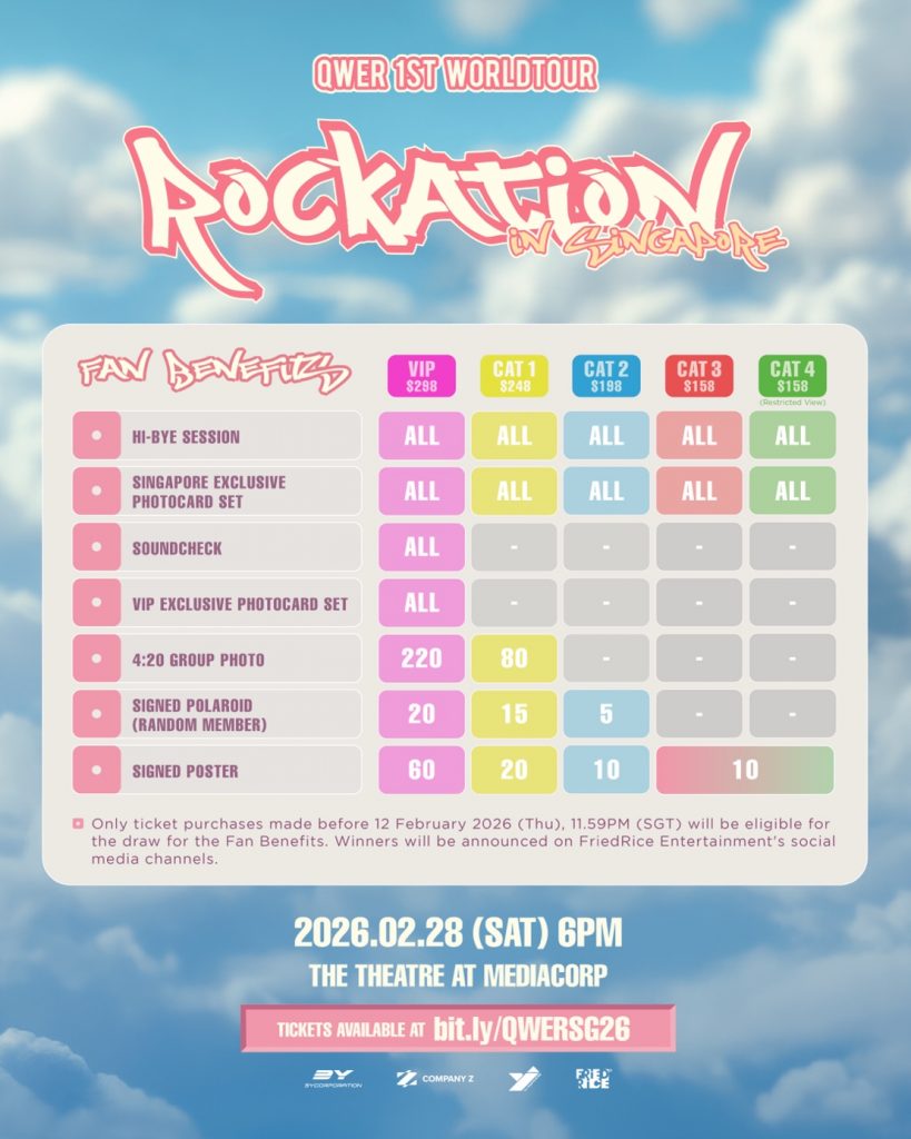 Korean Idol Rock Sensation QWER to Ignite Singapore with First World Tour “ROCKATION” in 2026 - Alvinology