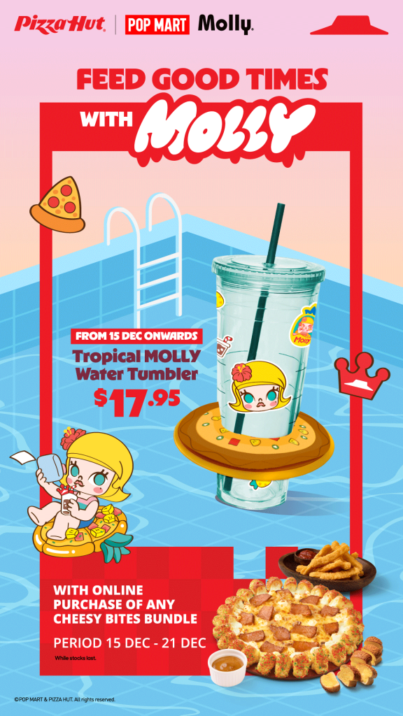 Pizza Hut x POP MART Debuts Exclusive MOLLY Collectibles; Available Only in Singapore This December - Alvinology