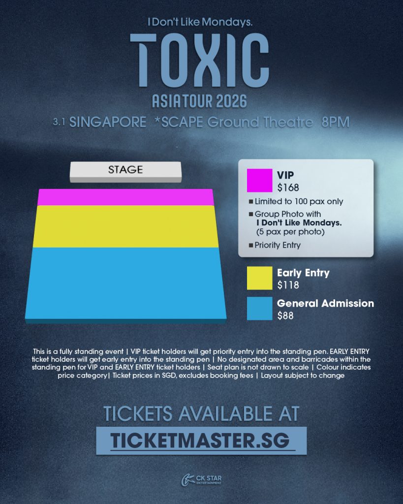 Japanese Rock Band I Don’t Like Mondays. to Make Singapore Debut with TOXIC ASIA TOUR 2026 - Alvinology
