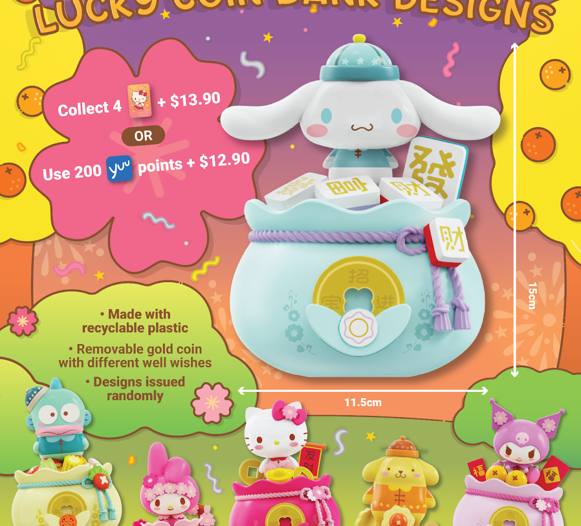 7-Eleven Singapore Rings in Lunar New Year with Exclusive Sanrio Lucky Coin Bank Collectibles - Alvinology