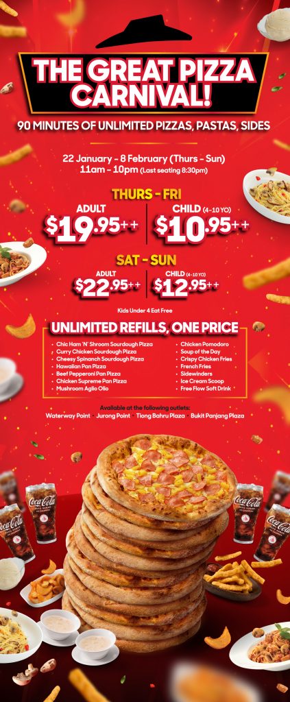 Pizza Hut Singapore Brings Back Its Unlimited Dine-In Buffet for a Limited Time Pizza Hut Singapore Brings Back Its Unlimited Dine-In Buffet for a Limited Time - Alvinology