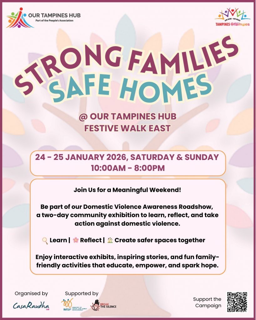 Strong Families Safe Homes 2026 Roadshow Returns to Our Tampines Hub to Raise Awareness on Domestic Violence - Alvinology